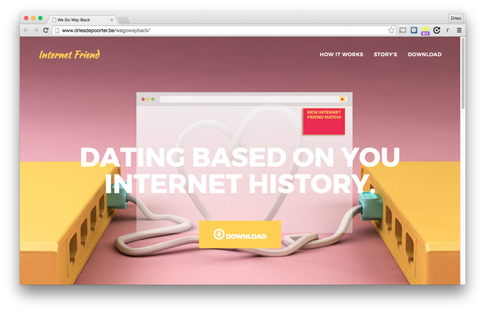 Dating website history